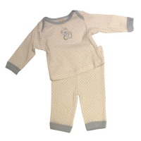 Absorba Boys Newborn-9 Months Bear Cotton 2 Piece Pant Set (6/9 Months, White) Absorba Boys Newborn-9 Months Bear Cotton 2 Piece Pant Set (6/9 Months, White)
