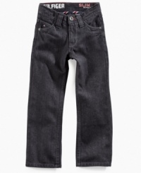 Get your rock star ready for his adoring fans in a Revolution Denim jeans from Tommy Hilfiger. Get your rock star ready for his adoring fans in a Revolution Denim jeans from Tommy Hilfiger.