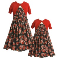 Size-5,BNJ-7059B 2-Piece RED BLACK MULTI FLORAL PRINT MESH OVERLAY Special Occasion Flower Girl Holiday Party Dress/Sweater Set,B37059 Bonnie Jean LITTLE GIRLS Size-5,BNJ-7059B 2-Piece RED BLACK MULTI FLORAL PRINT MESH OVERLAY Special Occasion Flower Girl Holiday Party Dress/Sweater Set,B37059 Bonnie Jean LITTLE GIRLS