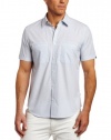 Calvin Klein Sportswear Men's Short Sleeve Mini Plaid Poplin Woven Shirt