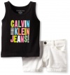 Calvin Klein Baby-girls Infant Top With Denim Short