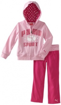 Puma - Kids Girls 2-6X Little Hoodie And Pant Set, Purple, 6X Puma - Kids Girls 2-6X Little Hoodie And Pant Set, Purple, 6X