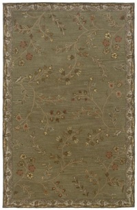 Rizzy Home FL0122 Floral 8-Feet by 8-Feet Round Area Rug, Green Rizzy Home FL0122 Floral 8-Feet by 8-Feet Round Area Rug, Green