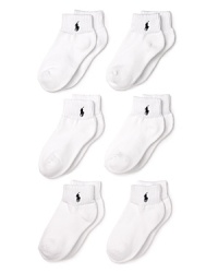 Ralph Lauren Childrenswear 6 Pack Socks - Boys 2-7 Ralph Lauren Childrenswear 6 Pack Socks - Boys 2-7