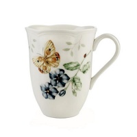 Lenox Butterfly Meadow Bone Porcelain Orange Sulphur Mug Lenox Butterfly Meadow Bone Porcelain Orange Sulphur Mug