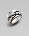 From the Crossover Collection. Crisscross of sterling silver is intersected by a signature cable detail.Sterling silver Width, about ½ Imported Additional Information Women's Ring Size Guide 