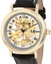 Stuhrling Original Men's 313A.333531 Classic Delphi Macbeth Mechanical Skeleton Gold Tone Watch