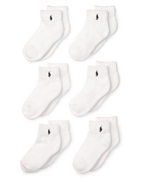 Ralph Lauren Childrenswear Boys' Toddler 6 Pack Socks - Sizes 2-4 Toddler Ralph Lauren Childrenswear Boys' Toddler 6 Pack Socks - Sizes 2-4 Toddler
