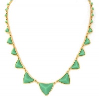 House of Harlow 1960 Pyramid Station Necklace in Mint Green House of Harlow 1960 Pyramid Station Necklace in Mint Green
