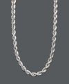 Get all tangled up in this sparkling rope chain. Crafted in 14k white gold with a hollow rope chain design. Approximate length: 30 inches.