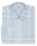 Patterned with a larger-than-life signature check design, this Burberry London dress shirt opens the day with iconic style.