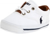 Ralph Lauren Layette Vaughn Crib Shoe (Infant/Toddler),White Canvas,2 M US Infant