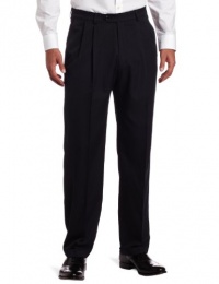 Haggar Mens Double Pin Stripe Pleat Front Cuff Suit Pant