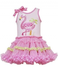 Rare Editions Baby Girls Pink Flamingo Tutu Dress, Pink , 2T Rare Editions Baby Girls Pink Flamingo Tutu Dress, Pink , 2T