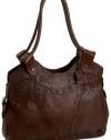 FRYE Vintage Stud Shoulder Bag,Maple,one size