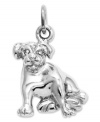 What's furry, friendly and totally fashionable? This adorable dog charm! Charm is set in polished 14k white gold with an open-back design. Chain not included. Approximate length: 9/10 inch. Approximate width: 3/5 inch.