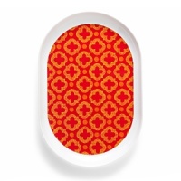 Saturated color and geometric shapes define this modern serving platter by Q Squared. The mesmerizing design makes a fantastic centerpiece that blends fashion and function with ease. Saturated color and geometric shapes define this modern serving platter by Q Squared. The mesmerizing design makes a fantastic centerpiece that blends fashion and function with ease.