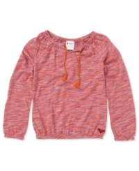 Show her hip and cool style with this girlie top by Roxy. Goes great with jeans. Show her hip and cool style with this girlie top by Roxy. Goes great with jeans.
