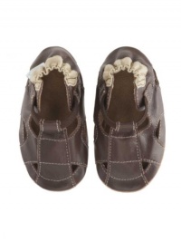 Robeez Soft Soles Sandal Crib Shoe (Infant/Toddler),Brown/Brown,0-6 Months (1-2 M US Infant) Robeez Soft Soles Sandal Crib Shoe (Infant/Toddler),Brown/Brown,0-6 Months (1-2 M US Infant)
