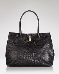 A favorite tote for this season and next, this Furla carryall works the textured trend in croc-embossed leather with an always-in-style shape.