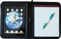 Leather iPad Folio Case (good for iPad 1, iPad 2, and the new iPad) with writing pad, up to 7x10 (B5) notebook, premium notebook included,additional sockets for business cards and other accessories Leather iPad Folio Case (good for iPad 1, iPad 2, and the new iPad) with writing pad, up to 7x10 (B5) notebook, premium notebook included,additional sockets for business cards and other accessories