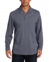 True Grit Men's Slub Long Sleeve Polo Shirt