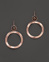 These modern earrings from Ippolita are luxe in polished rosegold, shaped to exude a freeform look. These modern earrings from Ippolita are luxe in polished rosegold, shaped to exude a freeform look.