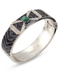 Support a worthy cause with style. The 40th Anniversary Limited Edition bangle bracelet from Carolee is crafted from silver tone mixed metal, and features glass stones for added sophistication. Approximate diameter: 2-1/2 inches. Support a worthy cause with style. The 40th Anniversary Limited Edition bangle bracelet from Carolee is crafted from silver tone mixed metal, and features glass stones for added sophistication. Approximate diameter: 2-1/2 inches.