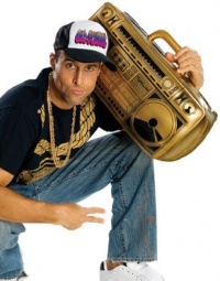 Inflatable Rapper Gold Ghetto Blaster Radio Costume Prop Inflatable Rapper Gold Ghetto Blaster Radio Costume Prop