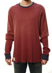 Polo Ralph Lauren Men's Red w/Navy Blue Stripes Long Sleeve Crew Neck Shirt Polo Ralph Lauren Men's Red w/Navy Blue Stripes Long Sleeve Crew Neck Shirt