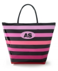 Remember a name full of rich history with this logo-printed zip-top tote, a smart solution to carrying in comfort and a lively tribute to a stylish name. Family run until 1955, Abraham & Straus' flagship store on Fulton Street in Brooklyn, New York, attracted the masses with its remarkable art deco style and envelope-pushing attractions, such as fashion-forward window displays of living mannequins and in-store runway shows. Remember a name full of rich history with this logo-printed zip-top tote, a smart solution to carrying in comfort and a lively tribute to a stylish name. Family run until 1955, Abraham & Straus' flagship store on Fulton Street in Brooklyn, New York, attracted the masses with its remarkable art deco style and envelope-pushing attractions, such as fashion-forward window displays of living mannequins and in-store runway shows.