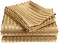 Divatex Home Fashions Royal Opulence Woven Satin Stripe Queen Sheet Set, Brass Divatex Home Fashions Royal Opulence Woven Satin Stripe Queen Sheet Set, Brass