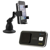 iKross Solar Powered Wireless Bluetooth Speakerphone Handsfree Car Kit + Car Mount Holder for Apple iPhone 5, iPhone 4s, iPhone 4, iPhone 3Gs, Blackberry Curve 9310, 9300, HTC Droid Incredible 4G LTE, One V Primo One S Ville and Other Android Mobile Phone iKross Solar Powered Wireless Bluetooth Speakerphone Handsfree Car Kit + Car Mount Holder for Apple iPhone 5, iPhone 4s, iPhone 4, iPhone 3Gs, Blackberry Curve 9310, 9300, HTC Droid Incredible 4G LTE, One V Primo One S Ville and Other Android Mobile Phone