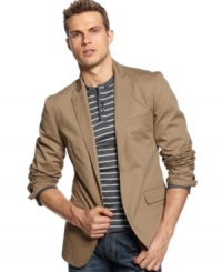 A cord classic. Throw on this lightweight corduroy blazer from DKNY Jeans to pull together a throwback look. A cord classic. Throw on this lightweight corduroy blazer from DKNY Jeans to pull together a throwback look.