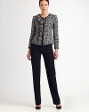 This slim, straight-leg staple is rendered in finespun wool flannel with just a hint of stretch.Self waistbandZip fly with hook-and-bar closureFully linedInseam, about 3697% wool/3% elastaneDry cleanImportedModel shown is 5'10½ (177cm) wearing US size 4. 