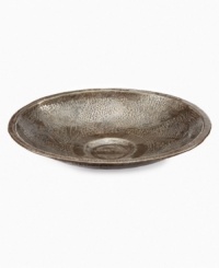 Recycled metal becomes a thing of beauty in the practiced hands of Haiti's esteemed Croix-des-Bouquets artisans. Carefully cut, hammered and varnished, this radiant Leaf bowl serves to hold jewelry, display whole fruit and accent coffee tables. A meaningful gift. Recycled metal becomes a thing of beauty in the practiced hands of Haiti's esteemed Croix-des-Bouquets artisans. Carefully cut, hammered and varnished, this radiant Leaf bowl serves to hold jewelry, display whole fruit and accent coffee tables. A meaningful gift.