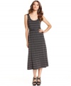 The midi length makes this Kensie striped dress a stylish must-have for an everyday look!