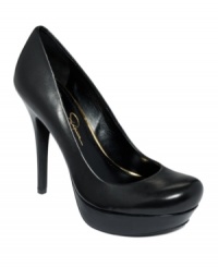 A cute and classic wardrobe essential. A baby doll toe gets taken up a notch with a platform on the Given pumps by Jessica Simpson. A cute and classic wardrobe essential. A baby doll toe gets taken up a notch with a platform on the Given pumps by Jessica Simpson.