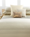 An artful array of nudes and neutrals float through this elegant decorative pillow sham for a touch of whimsy and effortless flair. Intricate thread patterning produces a defined texture and weaves together the varying hues of your bed.