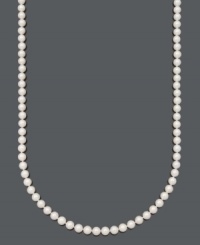 Give the gift of eternal style. Belle de Mer's elegant necklace highlights grade A+, cultured freshwater pearls (7-1/2-8 mm) and a 14k gold clasp. Approximate length: 24 inches.