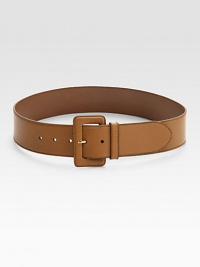 A stylish design in textured saffiano leather with a self-covered, rectangular buckle. Width, about 2Made in Italy A stylish design in textured saffiano leather with a self-covered, rectangular buckle. Width, about 2Made in Italy