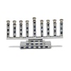 Hand made in sand-cast aluminum decorated with our beautiful mosaic hand cut inlaid Mother of Pearl tiles. The Classic Menorah is a Hanukkah or wedding gift to enjoy year after year.