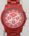 Mark Naimer Color Domination Red watch Chronograph-Style Look Red Metal Band N Case