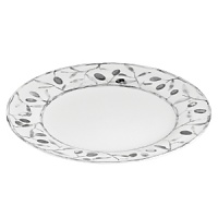 Inspired by the traditional symbol of peace and goodwill, a naturalistic olive branch motif is rendered in graphic detail on this assortment of fine porcelain dinnerware from Michael Aram. Inspired by the traditional symbol of peace and goodwill, a naturalistic olive branch motif is rendered in graphic detail on this assortment of fine porcelain dinnerware from Michael Aram.