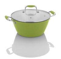 Michelle B. by Fagor Cast Iron Lite Soup Pot with Lid, Lemon Lime, 5-Qt. Michelle B. by Fagor Cast Iron Lite Soup Pot with Lid, Lemon Lime, 5-Qt.