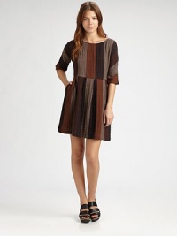 EXCLUSIVELY AT SAKS.COM. Extremely soft yarn-dyed cotton woven in Ace & Jig heritage stripes, styled in an easy-fit mini-length pullover.BoatneckDropped shouldersThree-quarter sleevesNatural waistLarge pleats on skirtSide seam pocketsAbout 33 from shoulder to hemCottonDry cleanImportedModel shown is 5'8½ (174cm) wearing US size Small. EXCLUSIVELY AT SAKS.COM. Extremely soft yarn-dyed cotton woven in Ace & Jig heritage stripes, styled in an easy-fit mini-length pullover.BoatneckDropped shouldersThree-quarter sleevesNatural waistLarge pleats on skirtSide seam pocketsAbout 33 from shoulder to hemCottonDry cleanImportedModel shown is 5'8½ (174cm) wearing US size Small.