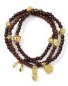 You know your want more whimsy, so choose Good Charma's beaded bracelet set. With golden owl and wishbone charms, this glitzy trio is an adorable add-on.