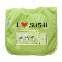 green sprouts Favorite Food Bib, Lime Sushi green sprouts Favorite Food Bib, Lime Sushi