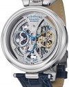 Stuhrling Original Men's 127A.3315C2 Special Reserve Emperor's Grandeur Automatic Skeleton Dual Time Silver Dial Watch