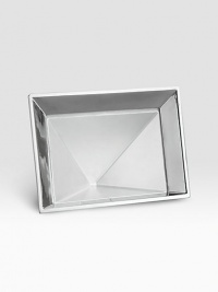 A sophisticated and dynamic display for a favorite photograph, handcrafted with flared edges from alloy metal in a pyramid silhouette tipped on its side. Wipe clean ImportedDIMENSION INFORMATION4 X 6 (6 X 8 overall)5 X 7 (7 X 9 overall) A sophisticated and dynamic display for a favorite photograph, handcrafted with flared edges from alloy metal in a pyramid silhouette tipped on its side. Wipe clean ImportedDIMENSION INFORMATION4 X 6 (6 X 8 overall)5 X 7 (7 X 9 overall)